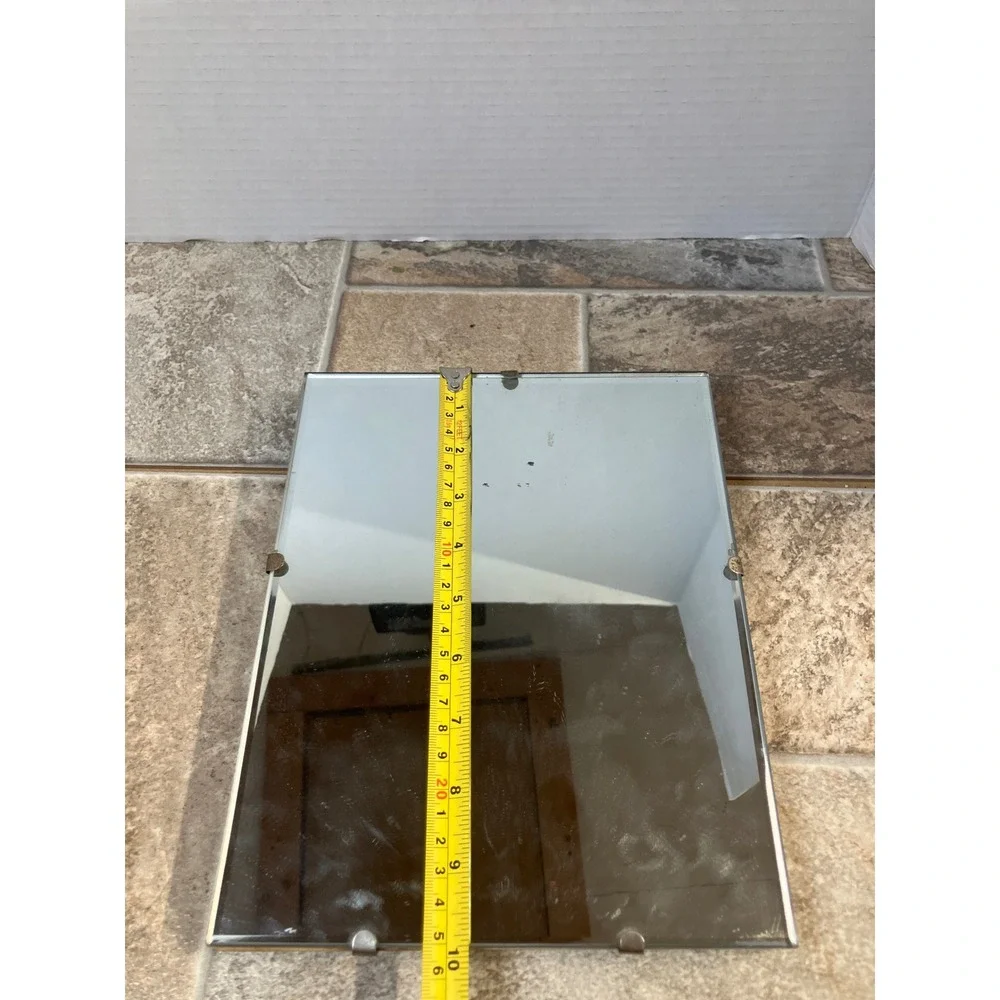 Vintage Tabletop Mirror Wood‎ Back Easel Stand